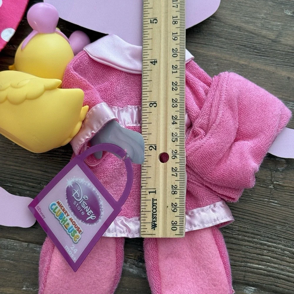 NWT Disney Store Dress Up Hats 24 Mo w/Doll Clothes Baby Minnie Bath Party Time